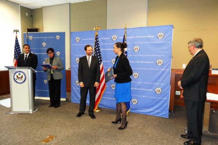 CHIEF PROSECUTOR AND EMPLOYEES OF THE PROSECUTOR’S OFFICE OF BiH WERE PRESENTED WITH RECOGNITION AWARDS BY THE U.S. AMBASSADOR TO BIH