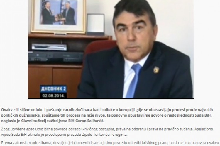 IZJAVE GLAVNOG TUŽIOCA NAKON PRVOSTEPENE PRESUDE U PREDMETU TURKOVIĆ I DR.