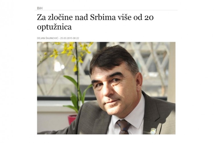 У Независним новинама објављен чланак о интензивном раду Тужилаштва БиХ на предметима ратних злочина