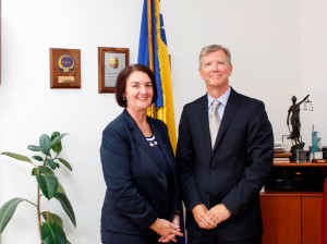 ACTING CHIEF PROSECUTOR OF THE BIH PROSECUTOR’S OFFICE MEETS WITH THE NEWLY APPOINTED HEAD OF THE OSCE MISSION TO BIH 