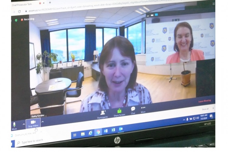 CHIEF PROSECUTOR GORDANA TADIĆ HOLDS VIDEO CONFERENCE WITH HEAD OF OSCE MISSION TO BIH, H.E. KATHLEEN KAVALEC