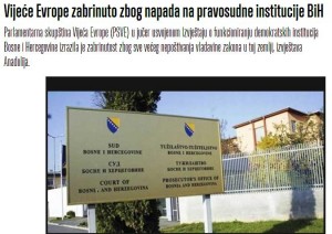 VIJEĆE EVROPE ZABRINUTO ZBOG NAPADA NA PRAVOSUDNE INSTITUCIJE   