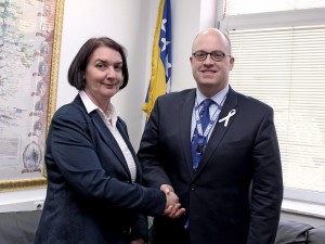 Acting Chief Prosecutor of the Prosecutor’s Office of BiH, Gordana Tadić met with Head of the OSCE Mission to BiH, Ambassador Jonathan Moore on 30 November 2016