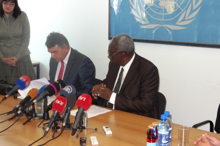 CHIEF PROSECUTOR GORAN SALIHOVIĆ MET WITH PROSECUTOR OF THE MECHANISM FOR INTERNATIONAL CRIMINAL TRIBUNALS (MICT) HASSAN B. JALLOW. PROSECUTOR JALLOW VOICED HIS PRAISE FOR THE WORK AND EFFORTS OF THE PROSECUTOR’S OFFICE OF BIH