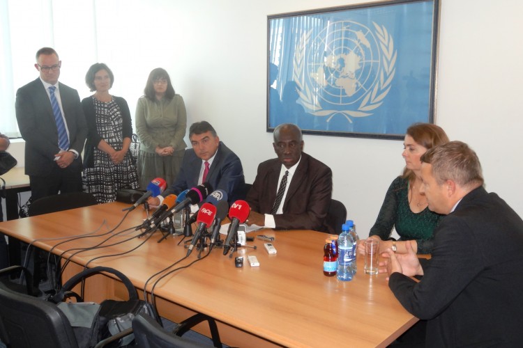 CHIEF PROSECUTOR GORAN SALIHOVIĆ MET WITH PROSECUTOR OF THE MECHANISM FOR INTERNATIONAL CRIMINAL TRIBUNALS (MICT) HASSAN B. JALLOW. PROSECUTOR JALLOW VOICED HIS PRAISE FOR THE WORK AND EFFORTS OF THE PROSECUTOR’S OFFICE OF BIH