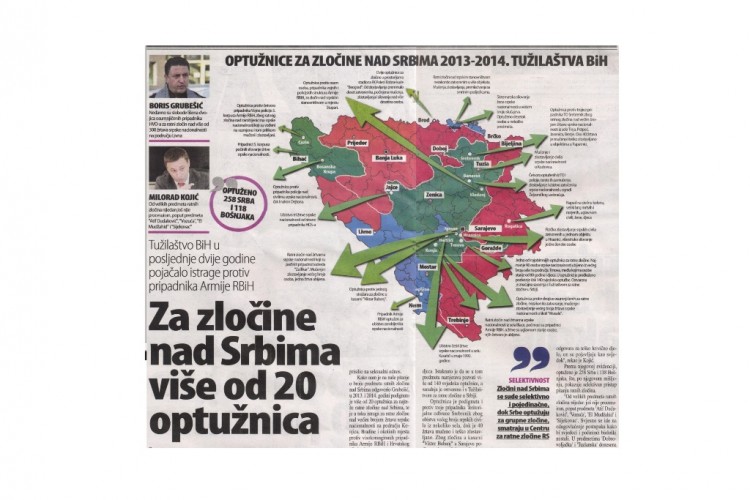 U Nezavisnim novinama objavljen članak o intenzivnom radu Tužiteljstva BiH na predmetima ratnih zločina